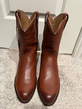 Tecovas “Thr Earl” Men's Brown Leather Western Boots Bourbon Calf